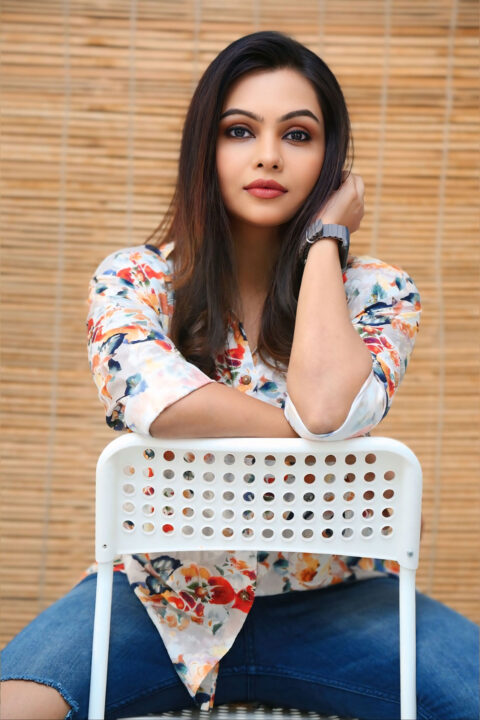 Tanvi Ram Turns Heads in Floral Shirt and Torn Denim at KA Interview