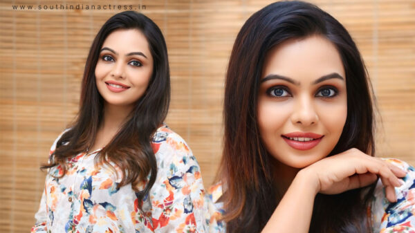 Tanvi Ram in Chic Floral Shirt and Torn Denim Look at KA Interview