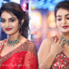 Ananya Nagalla Sizzles in Red Saree at Pottel Trailer Event