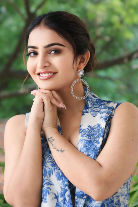 Ananya Nagalla Sizzles in Co-ords Set with Shrug at Pottel Interview