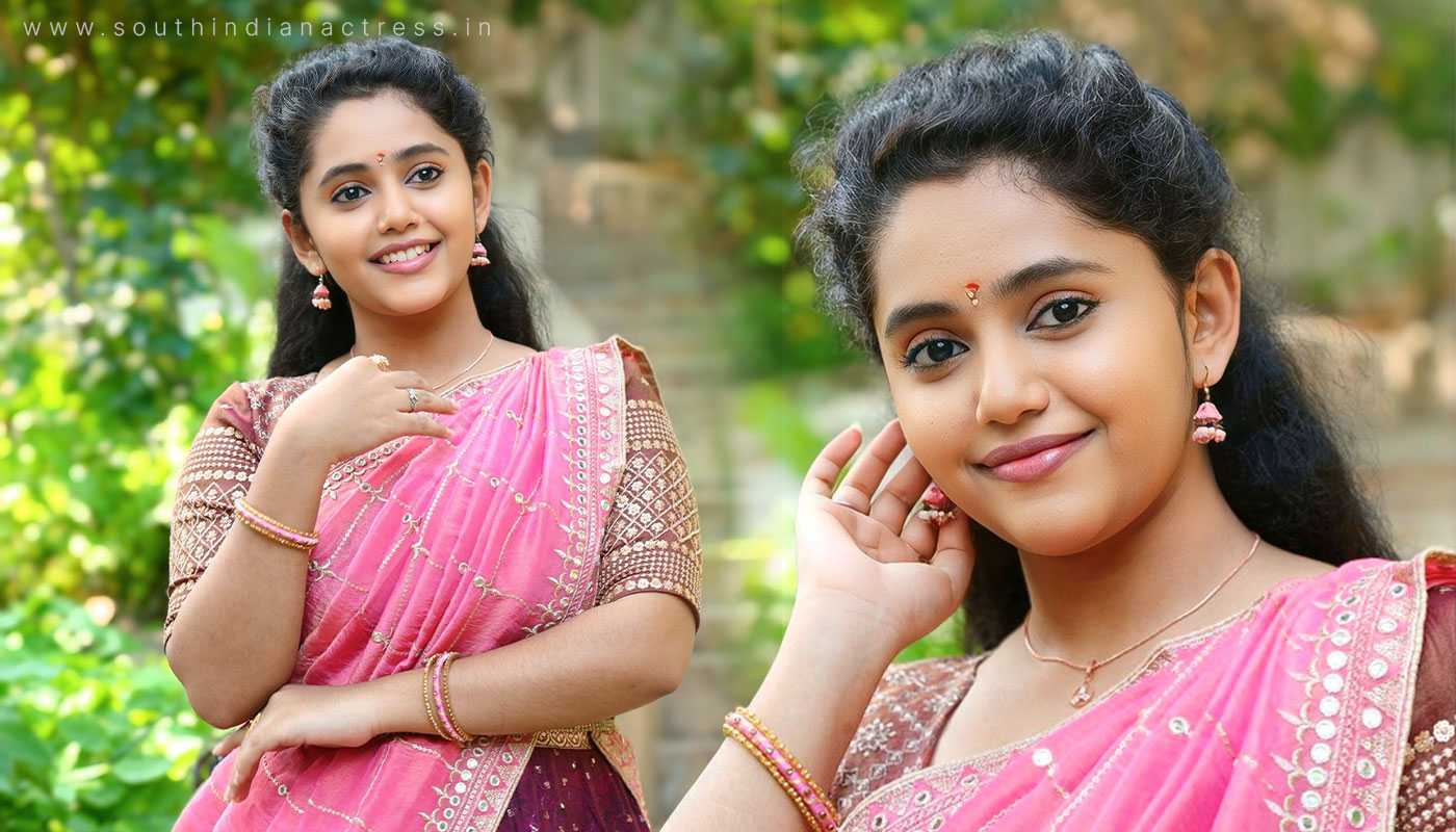 Telugu Actress Annie in Cultural Half Saree for Movie Launch