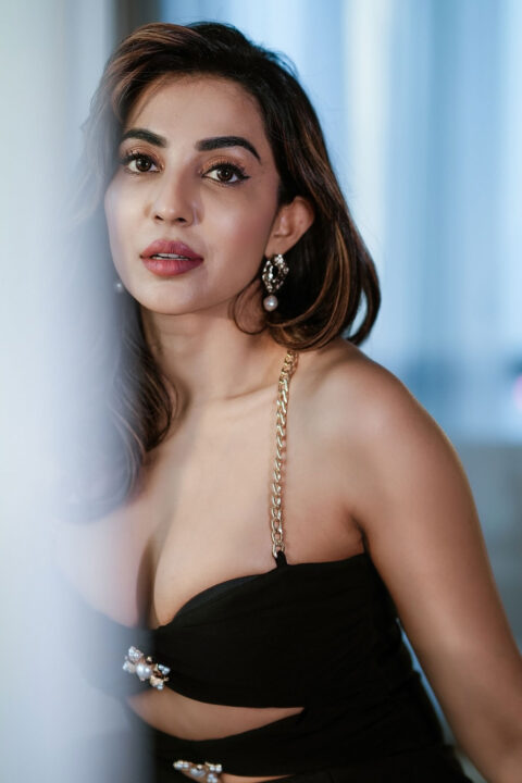 Parvati Nair Stuns in Black Aurel Midi Bandage Dress by House of Pinks