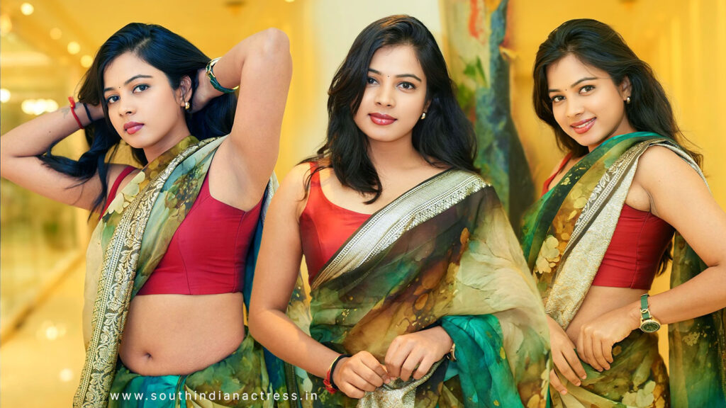 Renu Sri stills in saree at Sutraa Indian Fashion Lifestyle Exhibition
