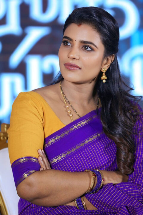 Aishwarya Rajesh Elegant Saree Look at Sankranthiki Vasthunnam Meet