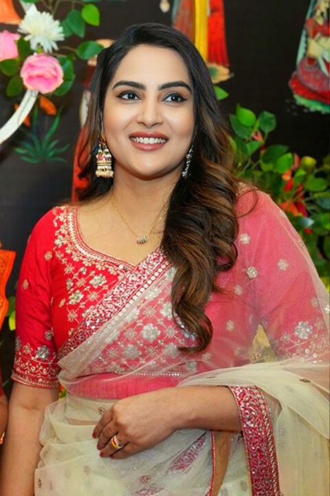 Himaja in Traditional Half Saree at Sutraa Lifestyle Expo