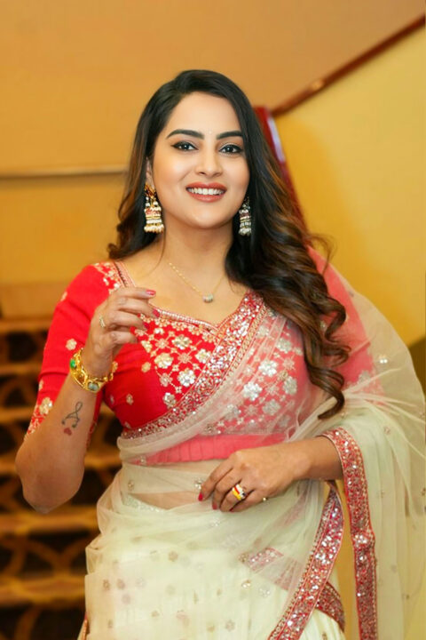 Himaja Gorgeous Half Saree Look at Sutraa Fashion Event