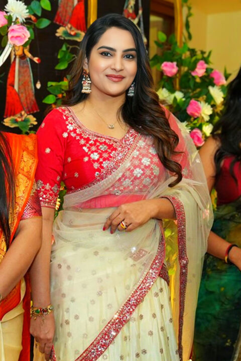 Tollywood Actress Himaja in Traditional Half Saree at Sutraa