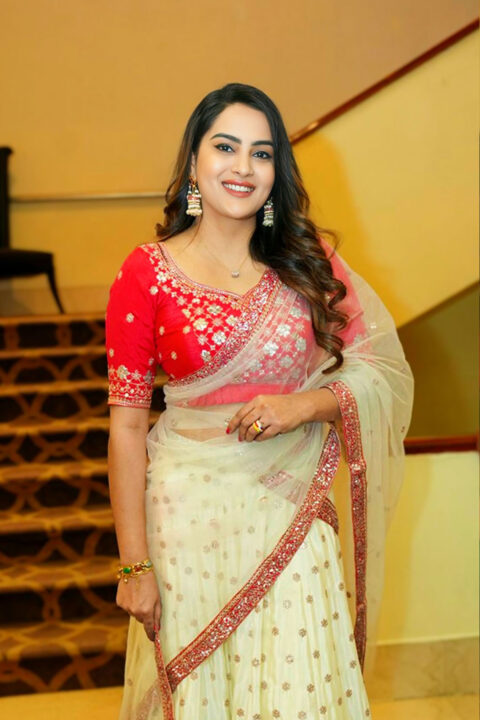 Himaja Flaunts Half Saree Style at Sutraa Fashion Exhibition