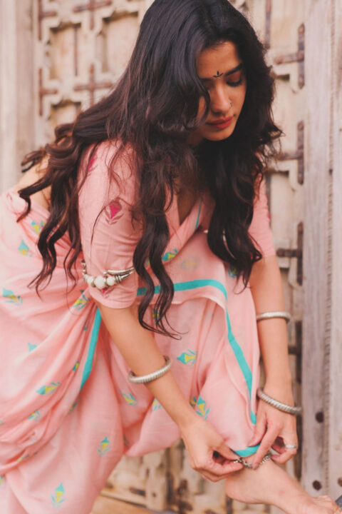 Ketika Sharma Flaunts Peach Traditional Outfit