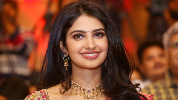 Manasa Varanasi Shines in Lehenga at Devaki Nandhana Pre-Release