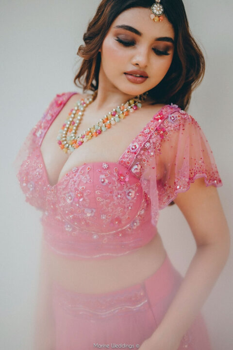 Aneena Angala Joseph Sizzles in Pink Lehenga Photoshoot