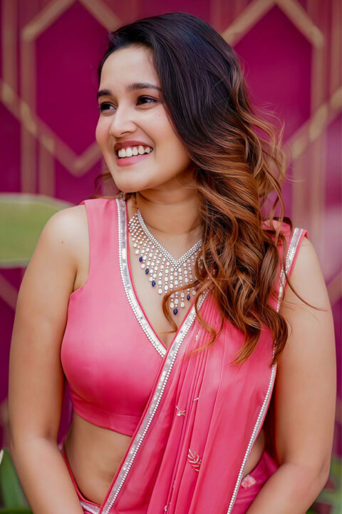 Anikha Surendran Shines in Saree at Bhima Jewellery Launch