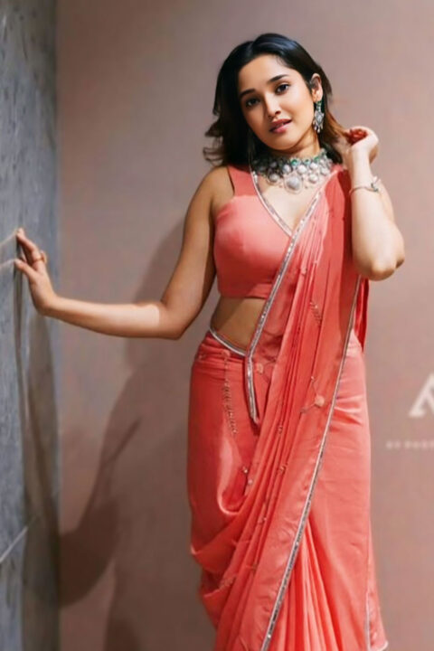 Anikha Surendran in Saree at Bhima Jewellery Kozhikode Event