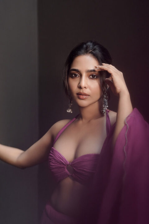 Aishwarya Lekshmi Sizzles in Purple Lehenga from Baise Gaba