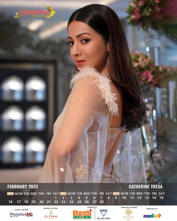 Catherine Tresa in My South Diva Calendar 2025 February month