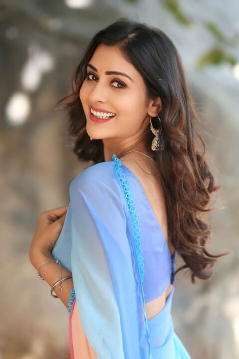 Payal Rajput Shines in Georgette Saree at Venkata Lachimi Opening Event