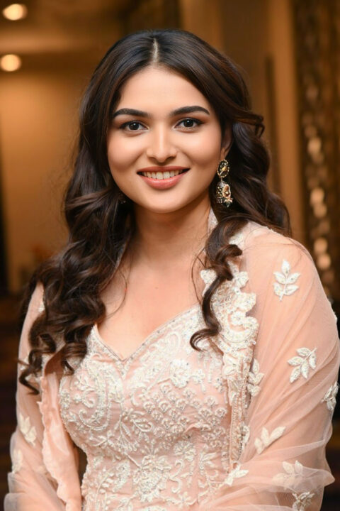 Kayadu Lohar Shines in Pink Georgette Sequins Kurta at Dragon Event