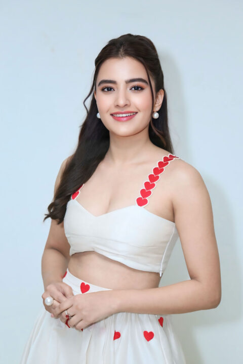 Rukshar Dhillon Shines in Oatmeal Bralette and Crop Top at Song Event