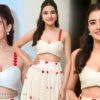 Rukshar Dhillon Sizzles in Glam Oatmeal Bralette at Song Event