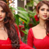 Aaradhya Devi Sizzles in Red Saree with Bold Cleavage Display