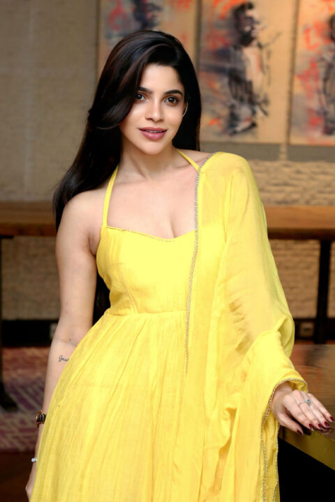 Divyabharathi in Yellow Anarkali Gown Shines at Kingston Promotions