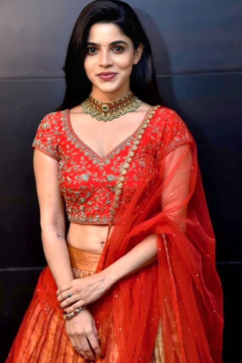 Divyabharathi Red Lehenga Look Steals the Show at Kingston Event