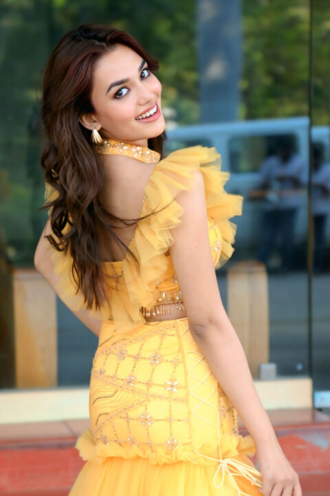 Vidhi Yadav stuns in Yellow Embellished Lehenga