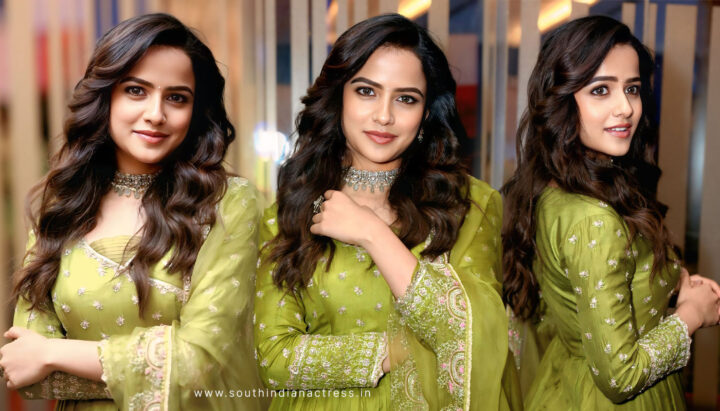 Vaishnavi Chaitanya stuns in parrot green anarkali