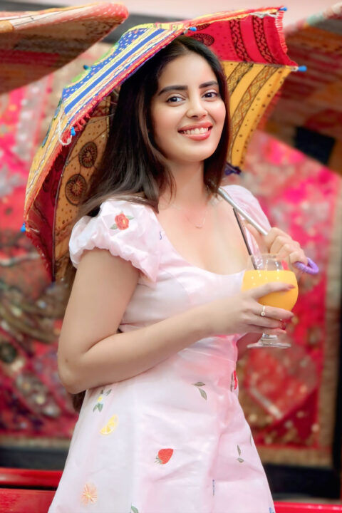 Kushita Kallapu glows in Forever New embroidered mini dress