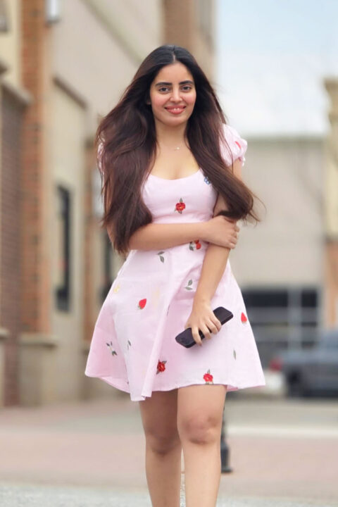 Kushita Kallapu captivates in cotton candy mini dress style