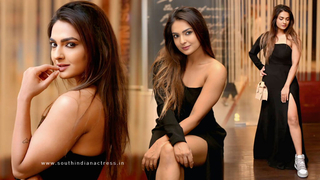 Neha Deshpande rocks elegant and sexy look in Georgette gown