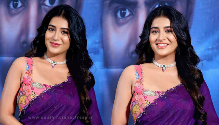 Rashi Singh impresses in saree during Blind Spot trailer press meet