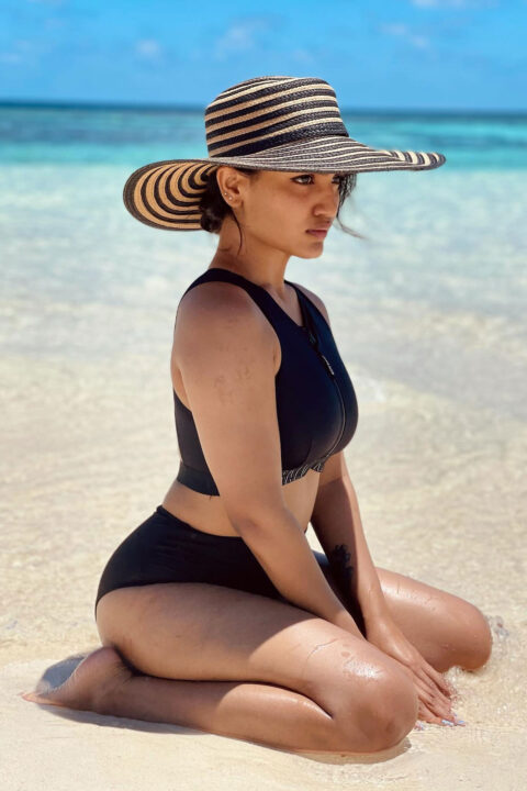 Saniya Iyappan gives beach fashion goals in dreamy bikinis