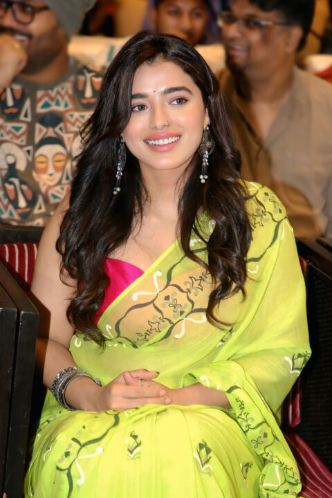Ketika Sharma traditional look for Single blockbuster press event