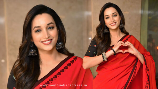 Srinidhi Shetty styles saree with grace at HIT 3 success event