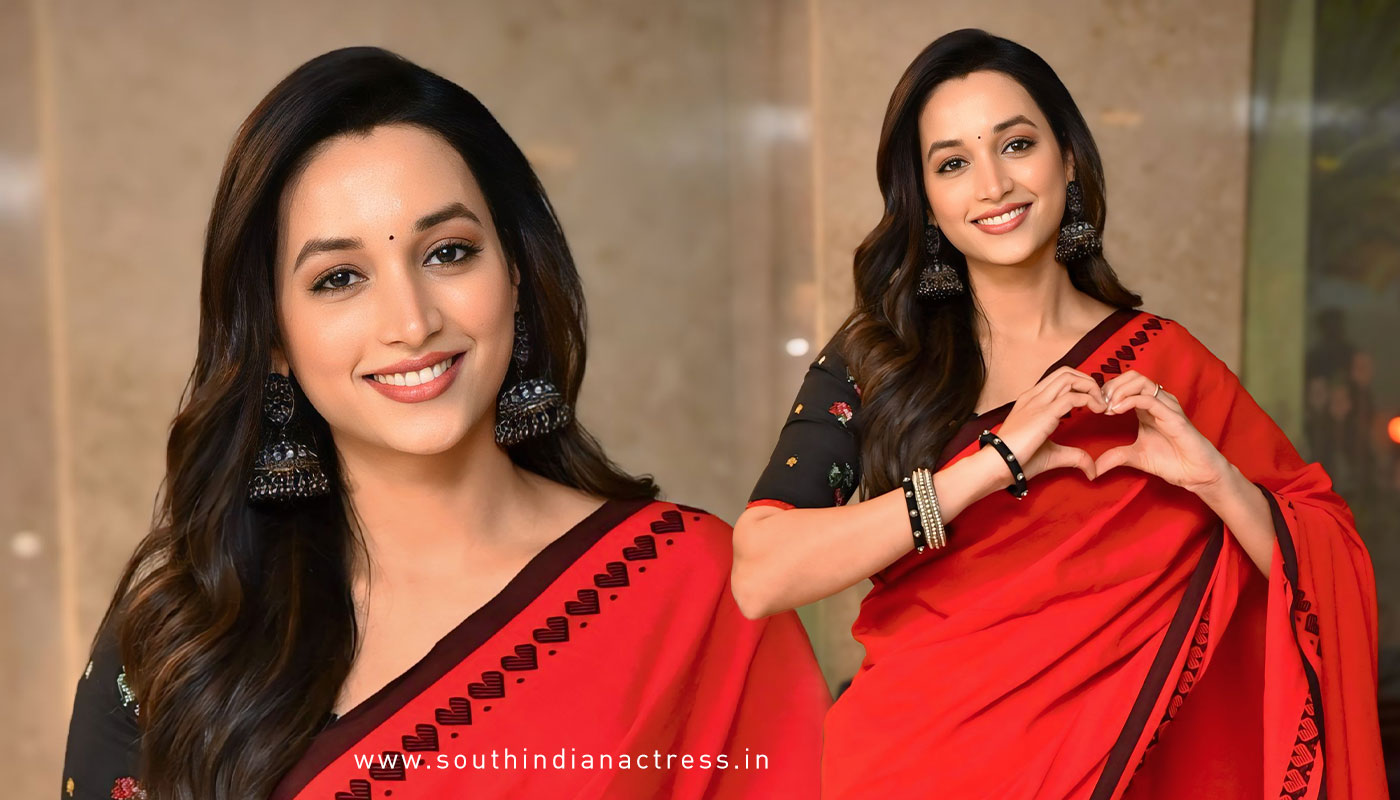 Srinidhi Shetty styles saree with grace at HIT 3 success event