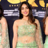 Yukti Thareja embraces simplicity in mint saree for KJQ movie launch