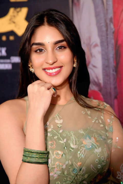 Yukti Thareja glows in elegant mint green saree for KJQ teaser launch