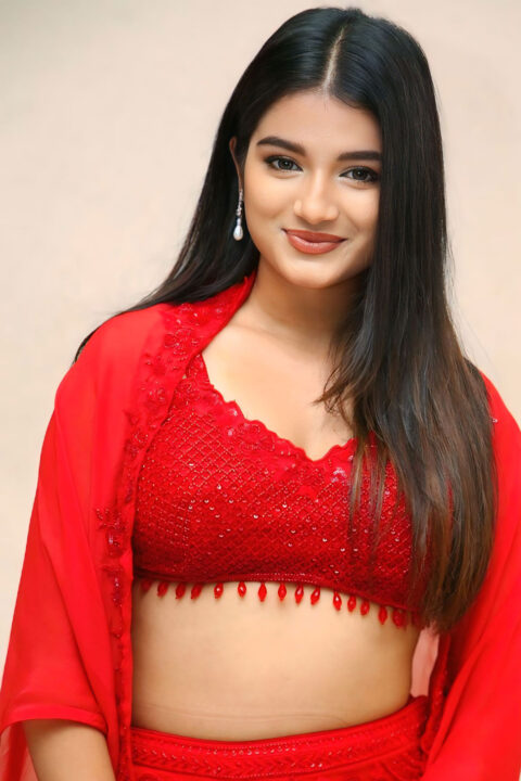 Latest Photos: Satwika Jampa in Striking Red Attire
