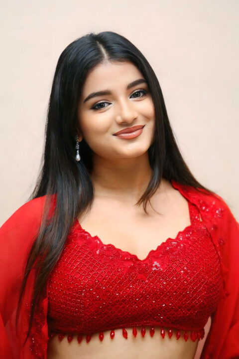 Satwika Jampa Dazzles in Red at My Love Song Launch