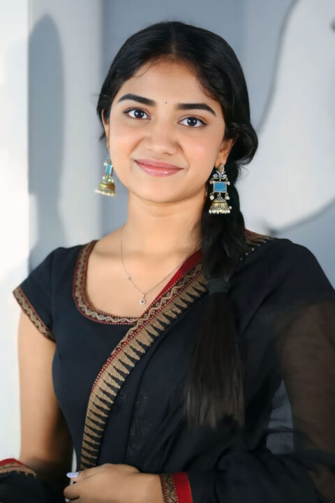 Malavika Manoj looks stunning in black suit at Oh Bhama Ayyo Rama interview