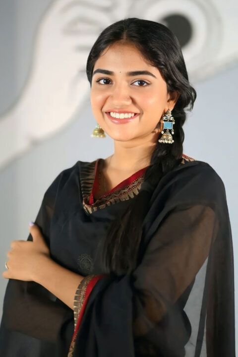 Malavika Manoj keeps it classy in black for Oh Bhama Ayyo Rama promotions