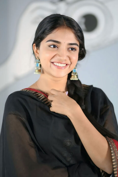 Malavika Manoj in black embroidered look trends from Oh Bhama Ayyo Rama promo