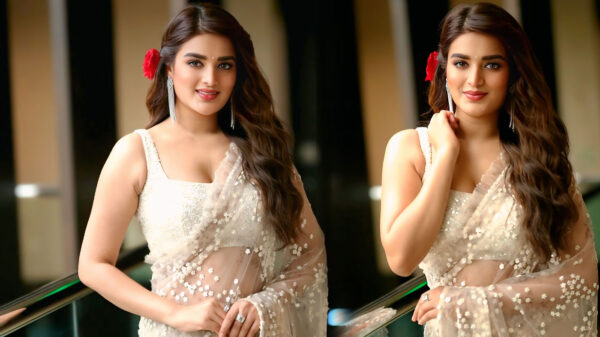 Nidhhi Agerwal Fashion Statement at Hari Hara Veera Mallu Press Meet