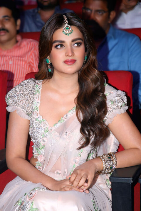 Nidhhi Agerwal in Stunning White Lehenga for Hari Hara Veera Mallu Event