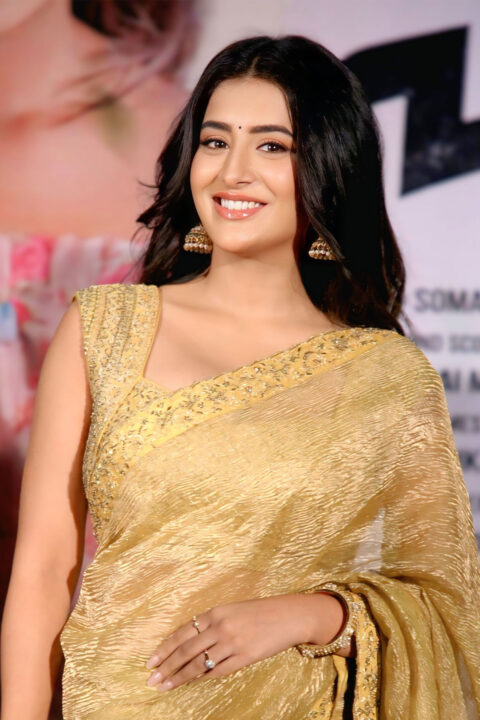 Rashi Singh Dazzles in Saree at Rajugani Saval Trailer Launch
