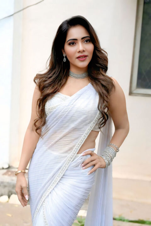 Mitraaw Sharma stunning saree look at Virgin Boys trailer release