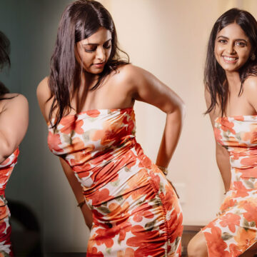Pragya Nayan pays a beautiful tribute to floral fashion in this flawless photoshoot. Her vibrant orange dress is a true masterpiece.