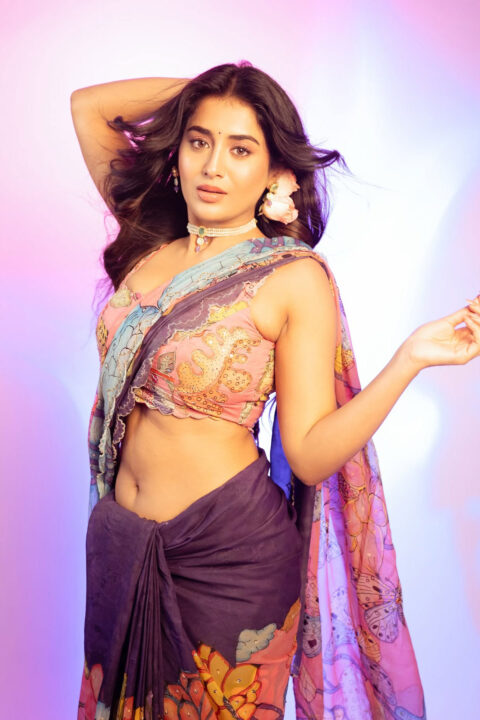 Rashi Singh Alluring Navel Stills from a Saree Photoshoot