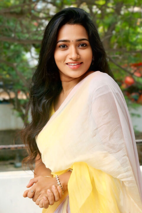 Rekha Nirosha Poses in Saree for Thank You Dear Promotions